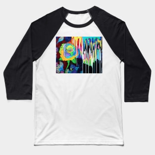 Rainbow Rose Baseball T-Shirt